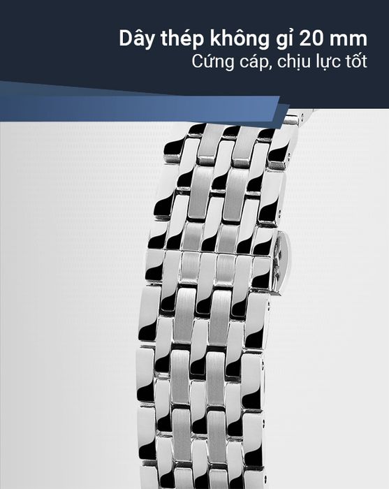 Đồng hồ Nam MVW MS069-02 thiết kế dây đeo được làm từ thép không gỉ sáng bóng, chịu lực tốt