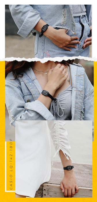 Trên tay đồng hồ Nữ Casio LQ-142-1BDF