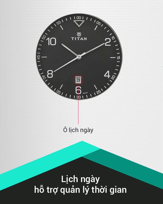 Đồng hồ nam Titan 1770SL02 có mặt lịch ngày giúp bạn quản lý thời gian tốt hơn