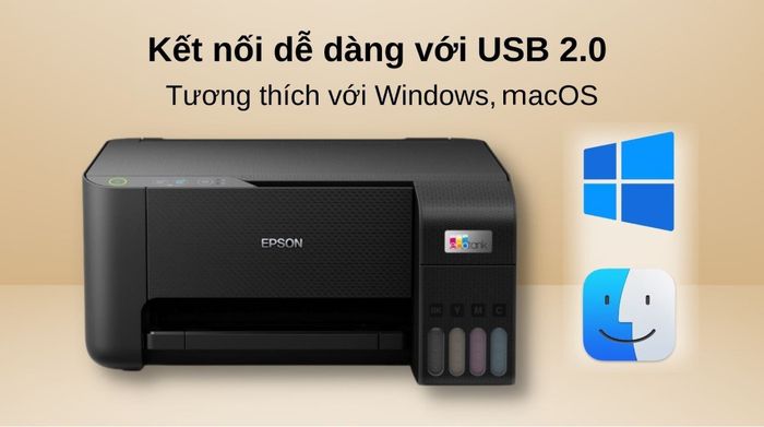 Máy In Phun Màu Đa Năng Epson EcoTank L3210 (C11CJ68501) - Kết nối