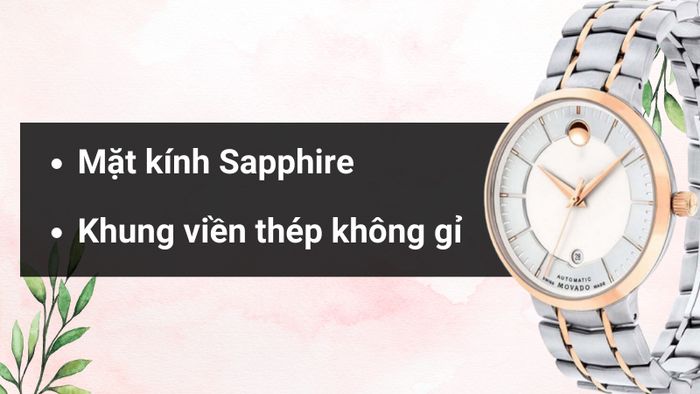 Chất liệu mặt kính và khung viền của mẫu đồng hồ