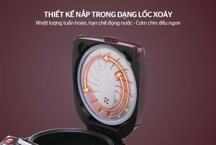 Nắp trong dạng lốc xoáy