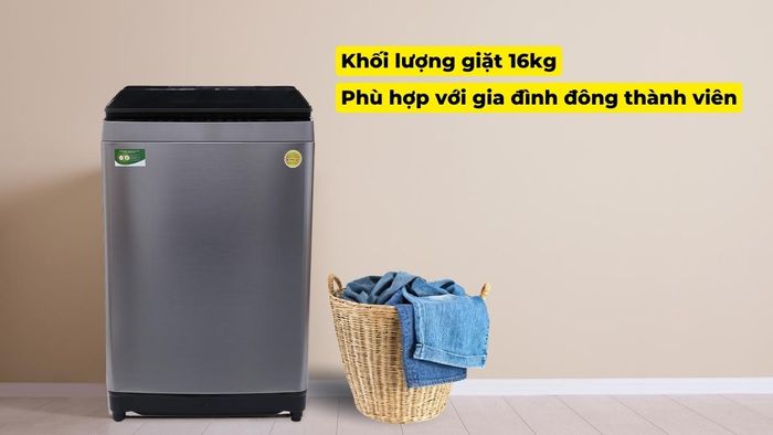 Máy có khối lượng giặt lớn, phù hợp gia đình đông người