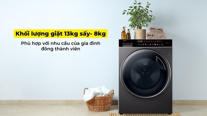 Máy giặt sấy AQUA Inverter 13/8kg AQD-DH1300H.PS