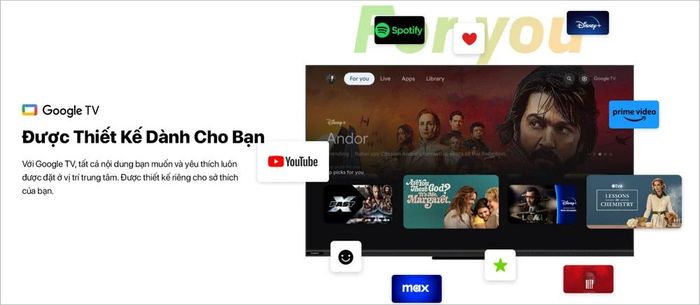 Hệ điều hành Google TV thông minh