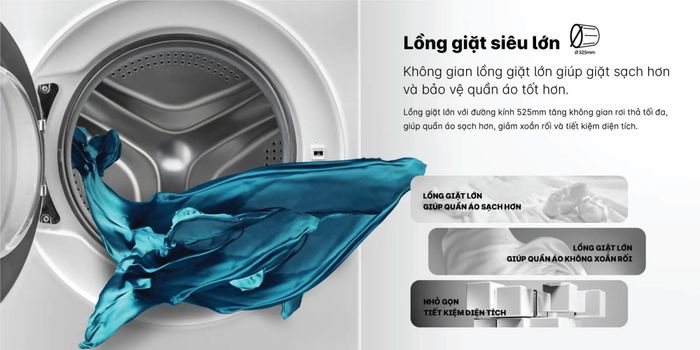 Máy giặt AQUA Inverter 10kg AQD-A1000G.S