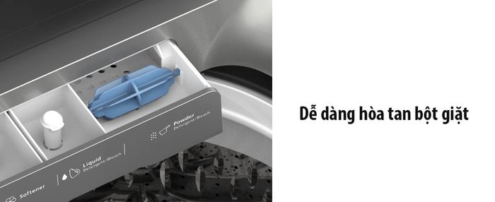 Dễ dàng hòa tan bột giặt
