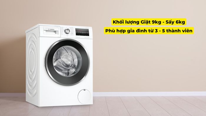 Máy giặt sấy Bosch 9/6 Kg WNA14400SG