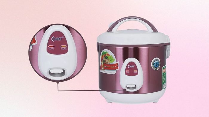 Nút gạt điều khiển của nồi cơm điện Comet CM8025