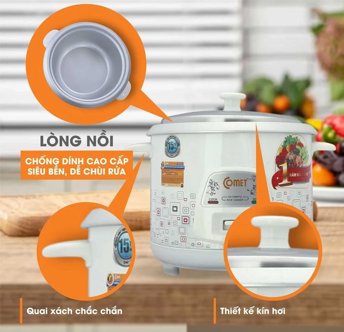 Lòng nồi Comet CM8009 chống dính