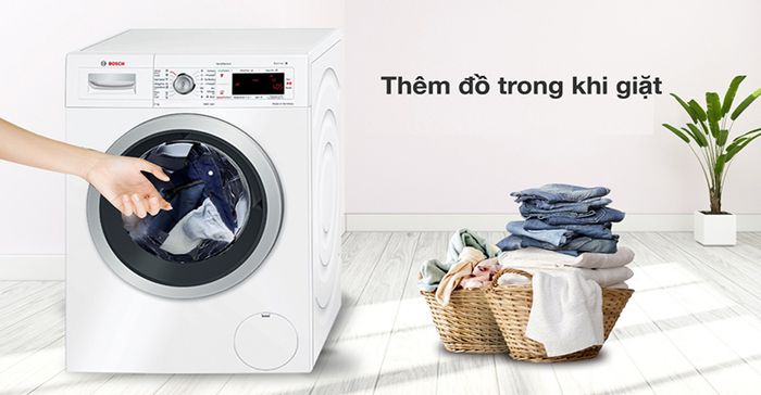 Thêm đồ trong khi giặt