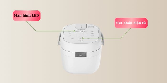 Nồi cơm điện cao tần Kangaroo KGR12IH có nút nhấn điện tử