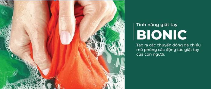 Máy có khả năng tạo ra chuyển động đa chiều như cách giặt tay