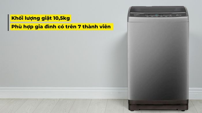 Máy có khối lượng giặt phù hợp với gia đình có trên 7 thành viên