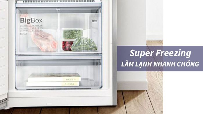 Công nghệ Super Freezing giúp làm lạnh nhanh chóng