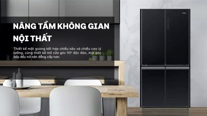Thiết kế thời thượng của Tủ Lạnh Aqua Inverter AQR-IG636FM