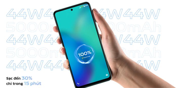 Vivo Y36 được trang bị sạc nhanh 44W