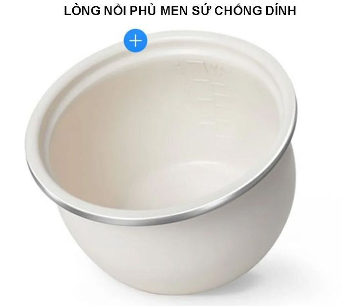 Lòng nồi cơm điện Lock&lock EJR334IVY 1.0 lít phủ men sứ chống dính