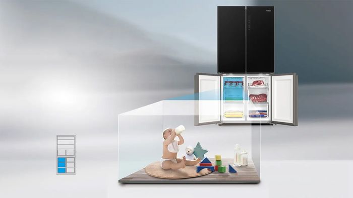 Tủ Lạnh Aqua AQR-IG636FM cho phép người dùng lưu trữ sữa mẹ thoải mái