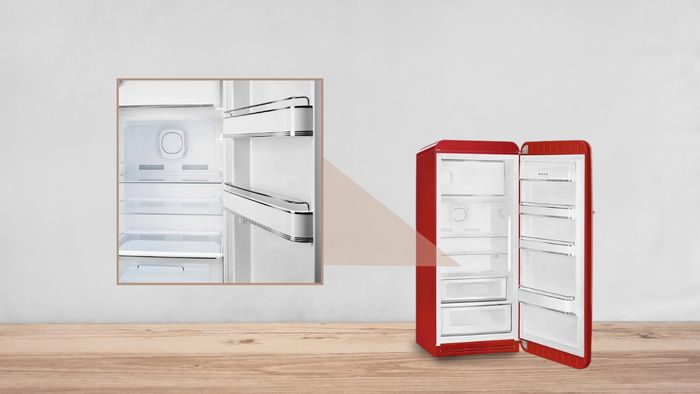 Hệ thống kệ kính chắc chắn để người dùng thoải mái lưu trữ thực phẩm