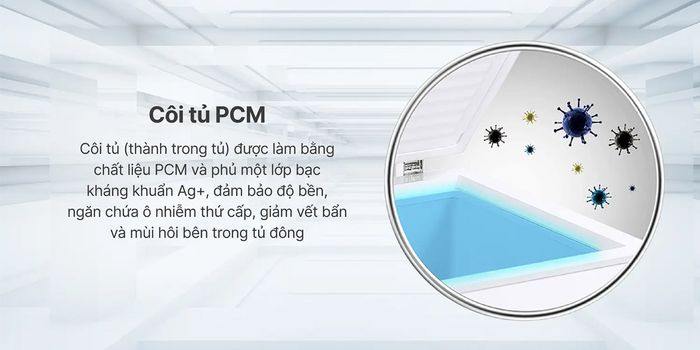 Côi tủ PCM phủ lớp bạc kháng khuẩn Ag+