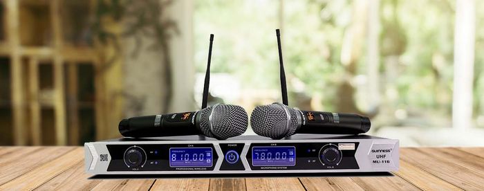 Micro không dây Guinness MU-116 có thiết kế nhỏ gọn, đơn giản và cứng cáp