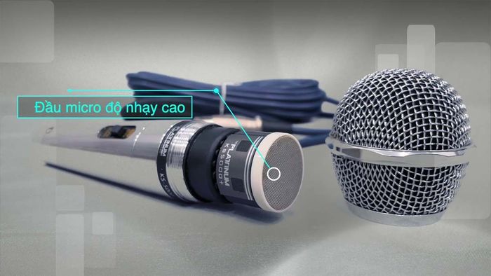 Đầu micro được trang bị lớp thép không gỉ bền bỉ, lọc gió tuyệt vời