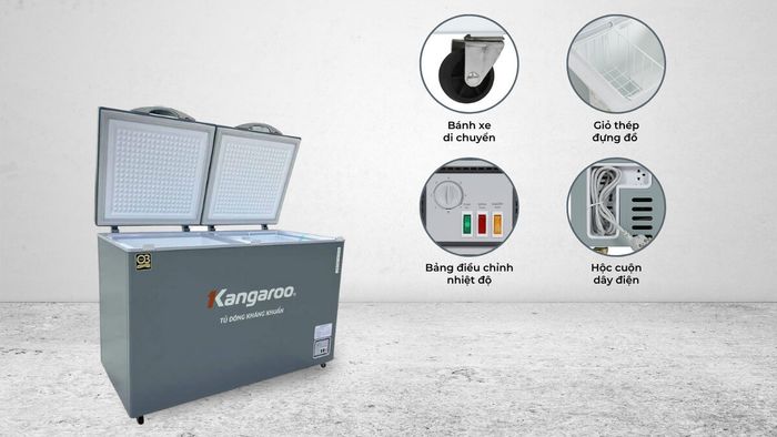 Tiện ích trên Tủ Đông Mát Kangaroo 327 Lít KGFZ389NK2