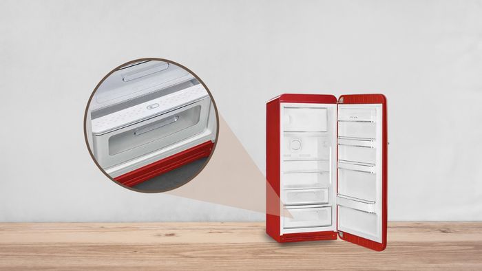Tủ được trang bị ngăn bảo quản rau củ quả riêng biệt