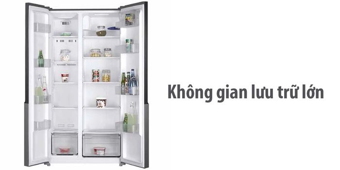 Dung tích 532L, không gian lưu trữ rộng lớn