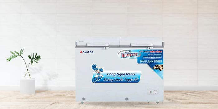 Tủ Đông Mát Alaska Inverter 312 Lít BCD-5068CI có thiết kế 2 ngăn đông mát tiện lợi