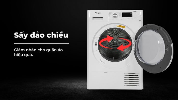 Tính năng sấy đảo chiều giúp quần áo giảm nhăn