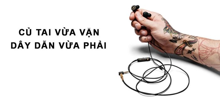 Tai nghe Mode EQ có củ tai vừa vặn và dây dẫn vừa phải