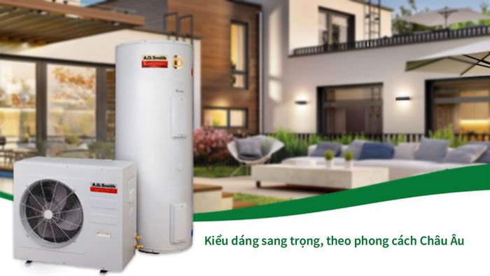 Máy nước nóng bơm nhiệt A. O. Smith HPA-80C1.5AE sở hữu kiểu dáng đẳng cấp, chuẩn tiêu chuẩn Châu Âu
