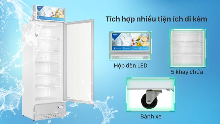 Tủ mát Aqua AQS-AF440S được tích hợp một số tiện ích
