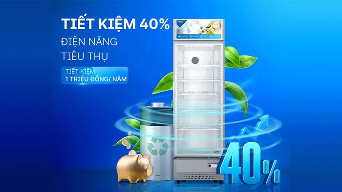 Tủ có khả năng tiết kiệm năng lượng tiêu thụ đến 40%