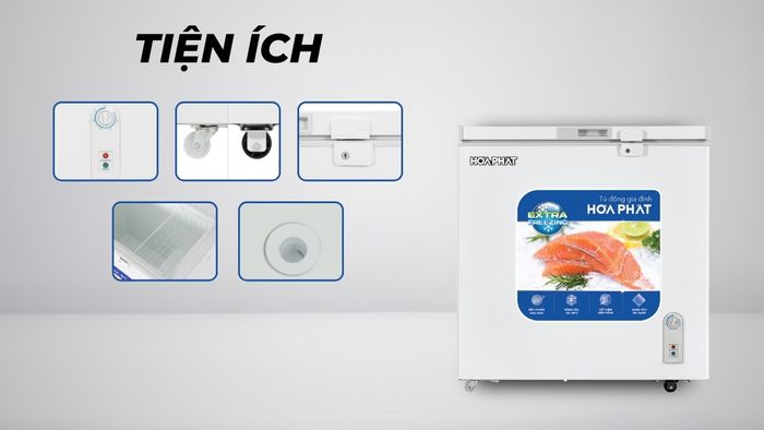 Một số tiện ích trên Tủ Đông Hòa Phát 162 Lít HPF AN6162