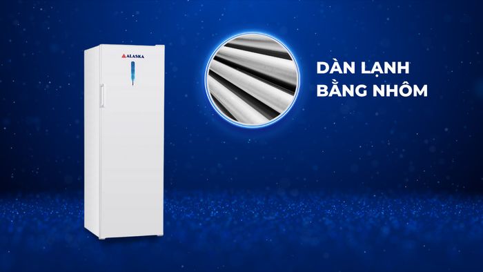 Dàn lạnh bằng đồng giúp tủ cấp đông sâu cho thực phẩm