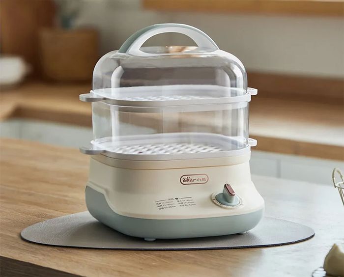 Nồi hấp thức ăn đa năng Bear DZG-C60Q8 gồm 2 tầng hấp