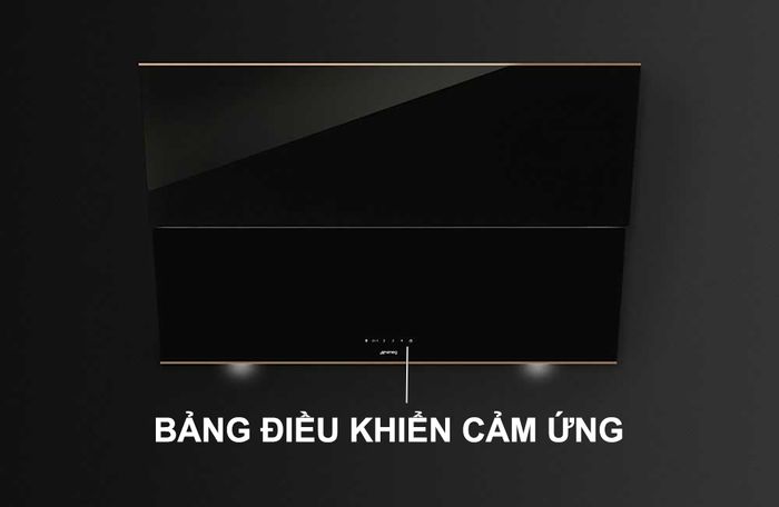 Bảng điều khiển của máy hút mùi treo tường Smeg 90cm KSVV90NRA