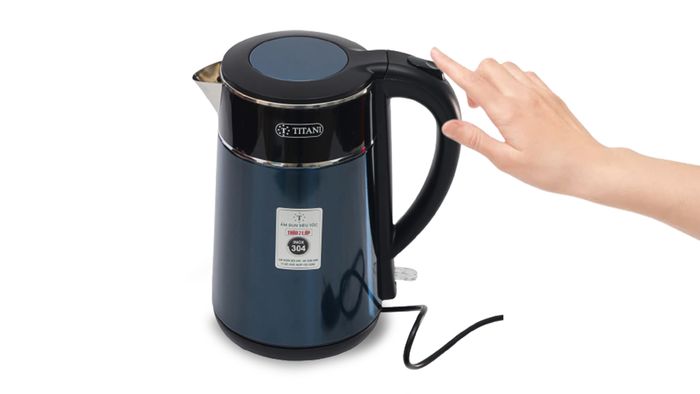 Bình đun 2 lớp cao cấp Titani TK-1825W điều khiển công tắc