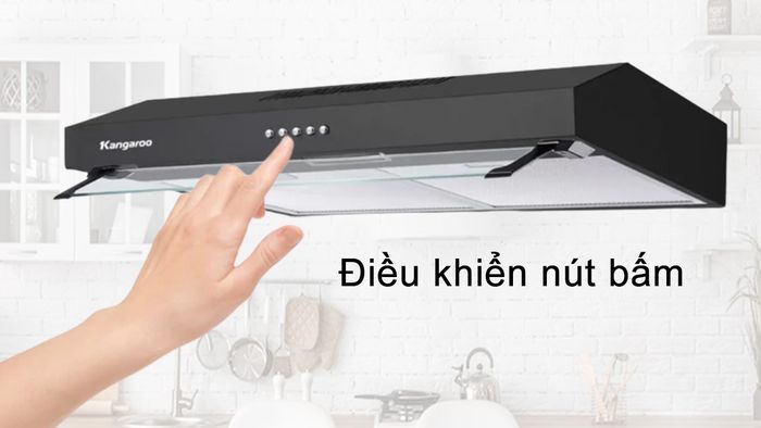 Máy hút mùi Kangaroo KG70CB điều khiển nút bấm