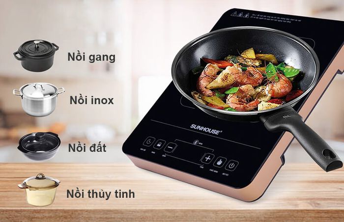 Bếp sử dụng được cho tất cả các loại nồi