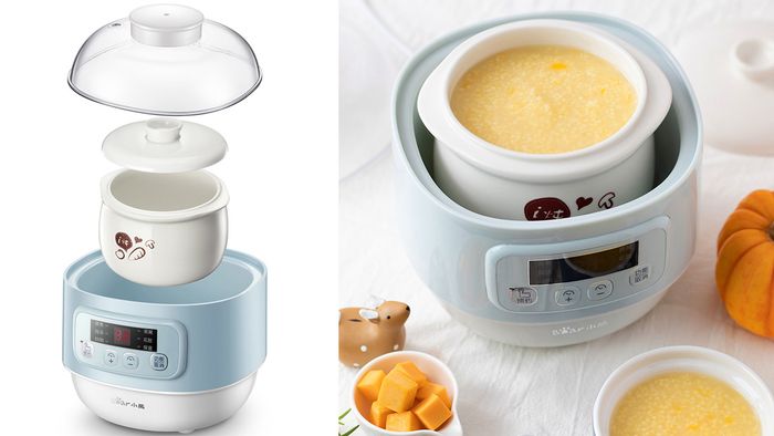 Bear DDZ-A08G2 có dung tích 0.8 lít với lòng nồi bằng gốm sứ cao cấp