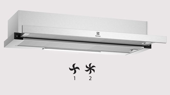 2 mức tốc độ quạt máy hút mùi Electrolux ECP9541X