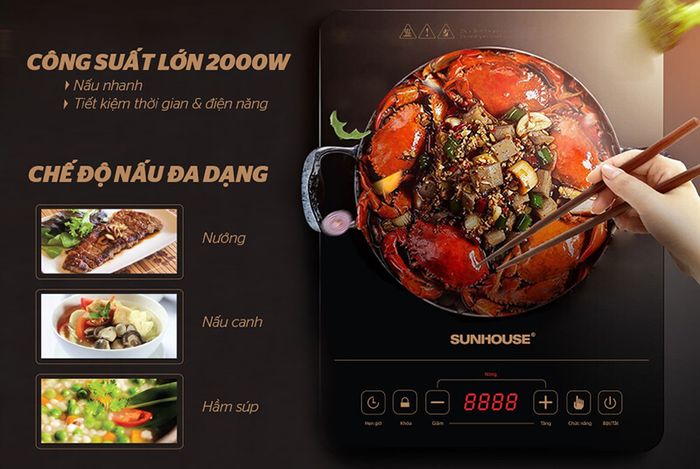 Đa dạng các chế độ nấu