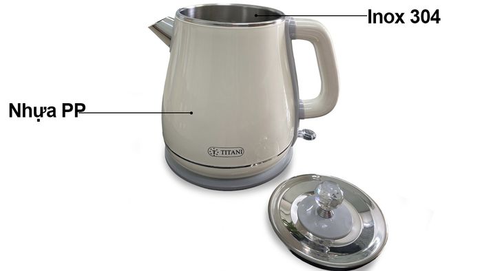 Bình đun 2 lớp cao cấp Titani TK-1830 chất liệu bền bỉ