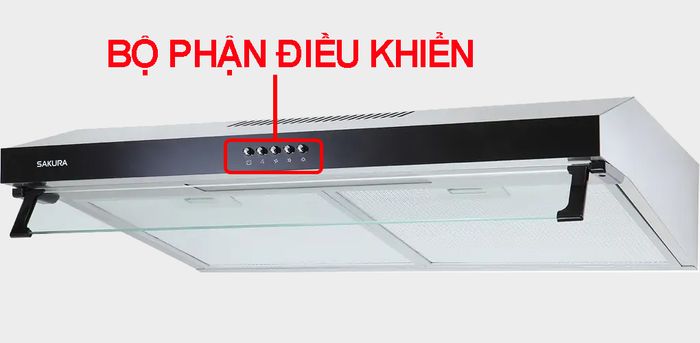 Bộ phận điều khiển của máy hút khói Sakura SCR-2881S