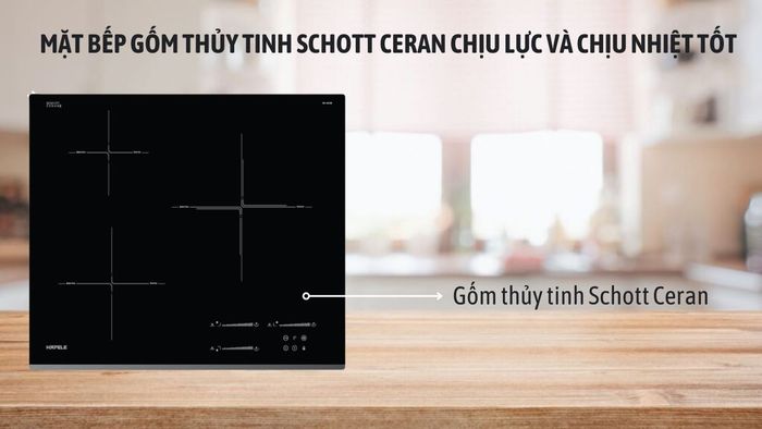 Mặt bếp Hafele HC-I6037B 536.61.801 làm từ gốm thủy tinh Schott Ceran