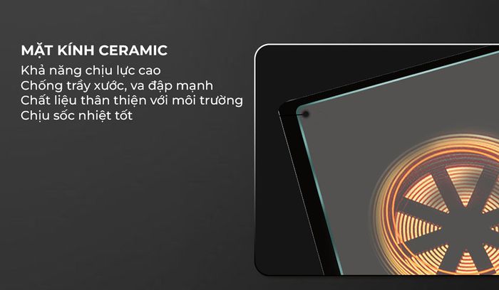 Mặt kính Ceramic bếp điện đôi Iruka I-26 chịu nhiệt tốt